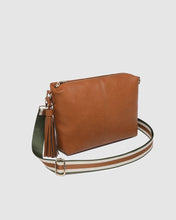 Load image into Gallery viewer, Daisy Stripe Crossbody Bag, Tan

