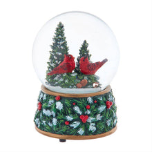 Load image into Gallery viewer, Cardinal Musical Snow Globe
