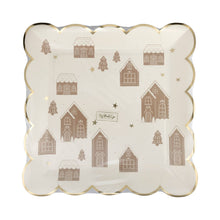 Load image into Gallery viewer, Gingerbread Scattered House Plates, 8ct
