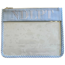Load image into Gallery viewer, Ndlpt Blue &amp; White Striped Project Bag
