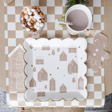 Load image into Gallery viewer, Gingerbread Scattered House Plates, 8ct

