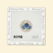 Load image into Gallery viewer, Self-Finishing Needlepoint Key Fob Kit, Blue Hydrangea
