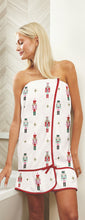 Load image into Gallery viewer, Plush Spa Wrap - Ivory + Nutcrackers
