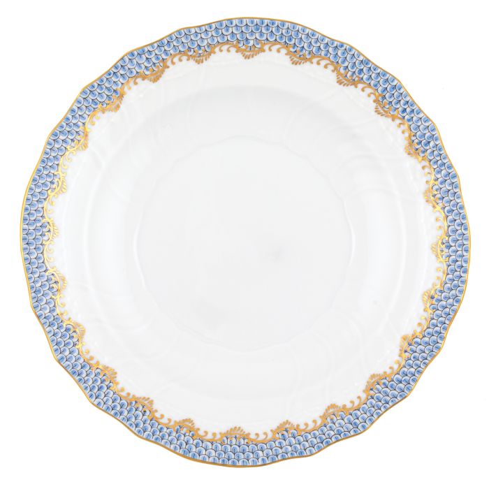 Fish Scale Salad Plate, Light Blue