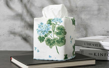 Load image into Gallery viewer, Geranium Linen Tissue Box Cover
