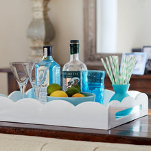 Load image into Gallery viewer, White Lacquer Scallop Edge Tray
