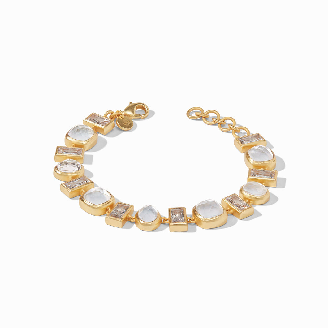 Antonia Tennis Bracelet, Iridescent Crystal Clear