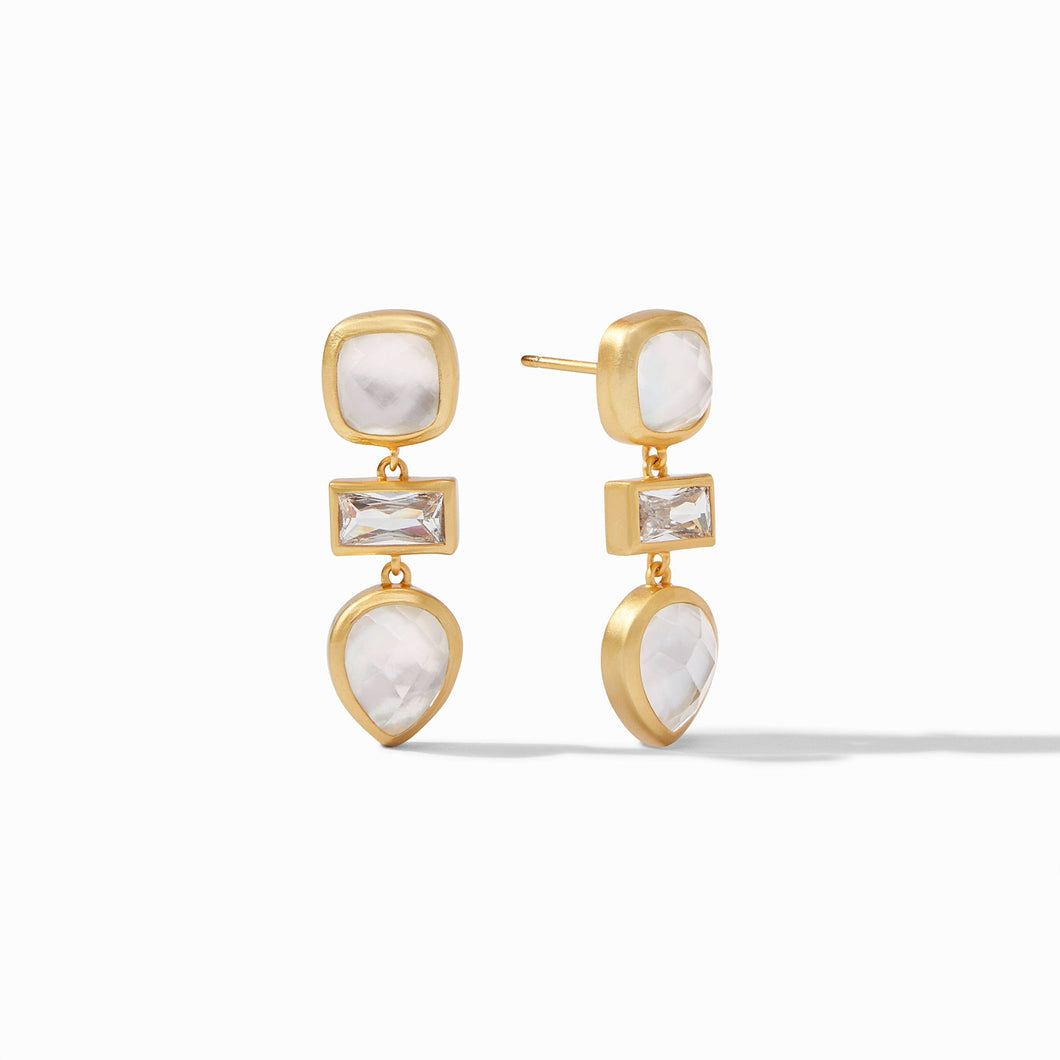 Antonia Tier Earring, Iridescent Clear Crystal