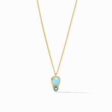 Load image into Gallery viewer, Aquitaine Duo Delicate Necklace, Iridescent Capri Blue
