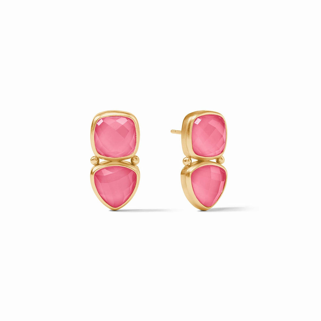 Aquitaine Midi Earring, Iridescent Peony Pink