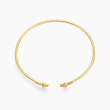 Load image into Gallery viewer, Cross Flexi Cuff Bracelet, Gold | Md
