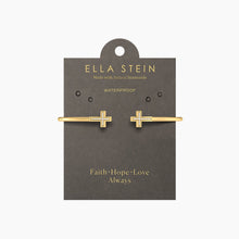 Load image into Gallery viewer, Cross Flexi Cuff Bracelet, Gold | Md
