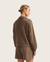 Load image into Gallery viewer, Bamboo CloudKnit Women&#39;s Quarter Zip Sweater, Oyster
