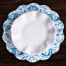 Load image into Gallery viewer, Ginger Jar &amp; Butterflies Reversible Round Placemat, Set of 4 | Blue &amp; Green
