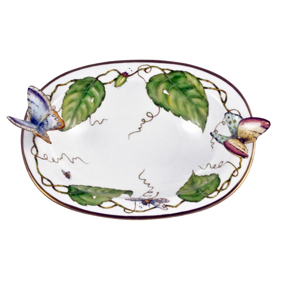 Oval Dish with Butterflies