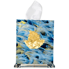 Load image into Gallery viewer, Tobacco Leaf Boutique Tissue Box, Blue
