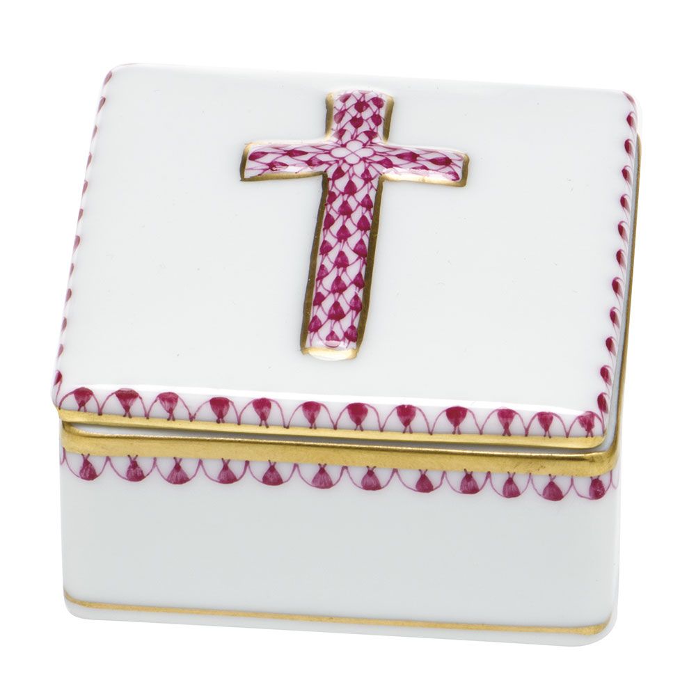 Herend Prayer Box, Raspberry