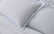 Load image into Gallery viewer, India Pique Euro Sham, Hazy Blue
