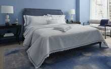 Load image into Gallery viewer, India Pique Euro Sham, Hazy Blue
