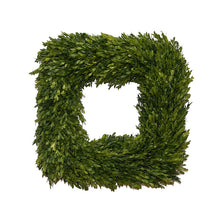Load image into Gallery viewer, Square Boxwood Wreath, 18"
