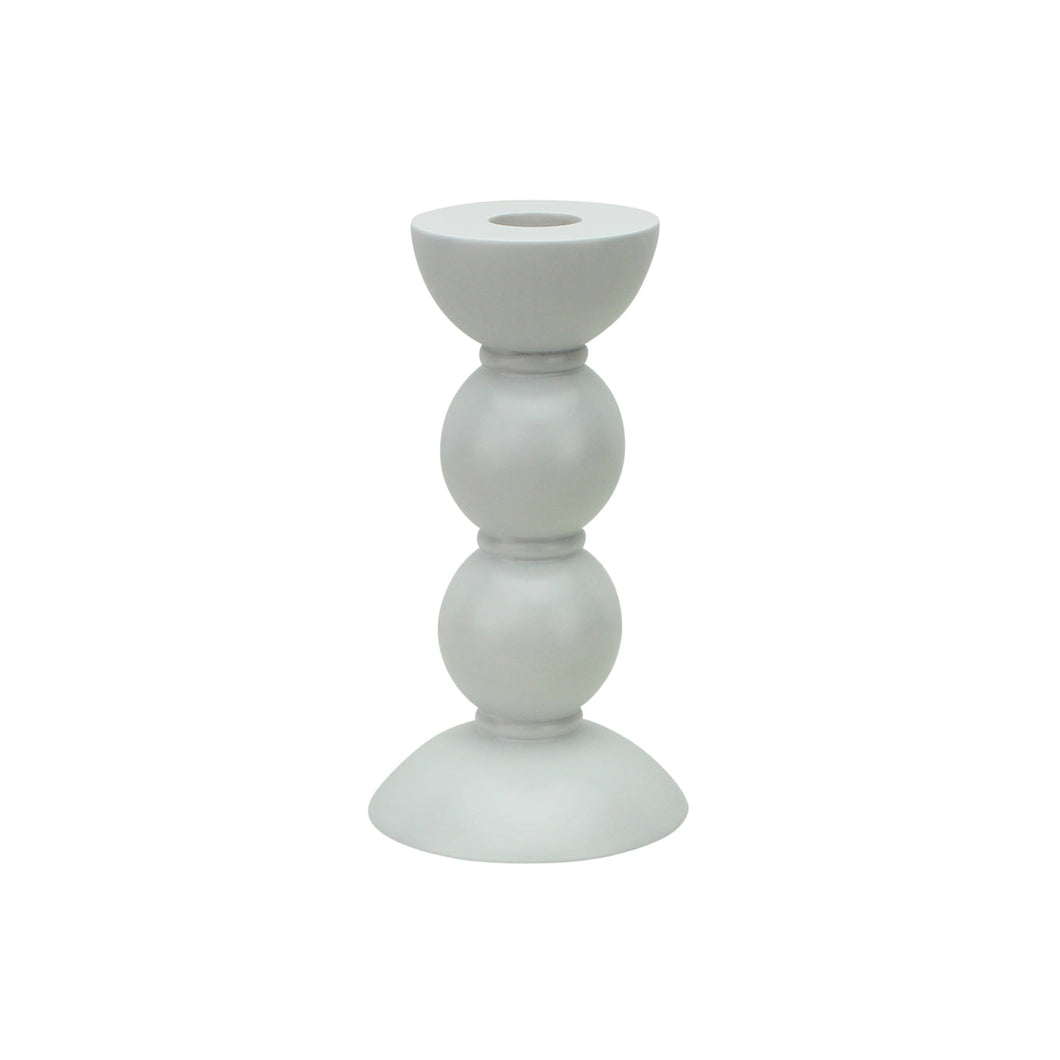 White Bobbin Candlestick, 14cm