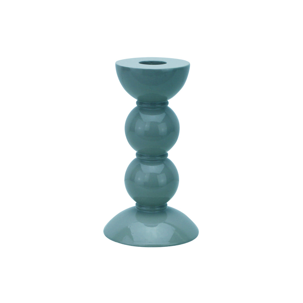 Chambray Bobbin Candlestick, 14cm