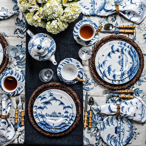Country Estate Dinner Plate, Delft Blue