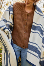 Load image into Gallery viewer, Dockside Stripe Navy Blanket

