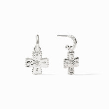 Load image into Gallery viewer, Canterbury Hoop &amp; Charm Earring | Silver
