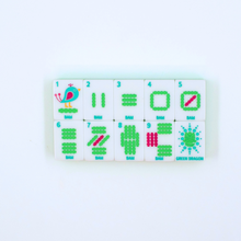 Load image into Gallery viewer, Crystal Confetti Lemon-Lime Mahjong Tiles
