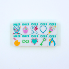 Load image into Gallery viewer, Crystal Confetti Lemon-Lime Mahjong Tiles
