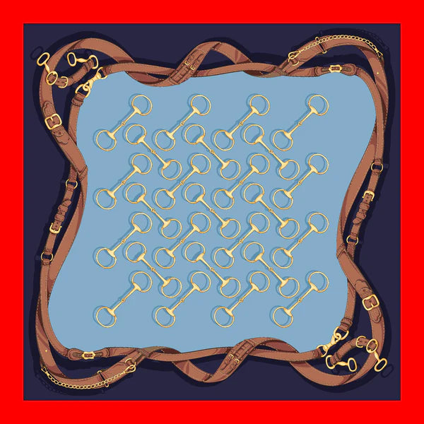 Off to the Races Italian Silk Scarf