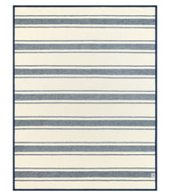 Load image into Gallery viewer, Dockside Stripe Navy Blanket
