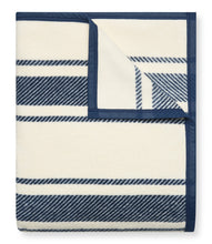 Load image into Gallery viewer, Dockside Stripe Navy Blanket
