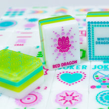 Load image into Gallery viewer, Crystal Confetti Lemon-Lime Mahjong Tiles
