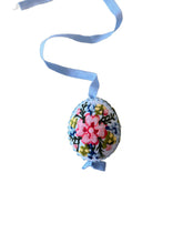 Load image into Gallery viewer, Floral Bouquet Decorated Easter Egg, Delft
