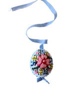 Load image into Gallery viewer, Floral Bouquet Decorated Easter Egg, Delft
