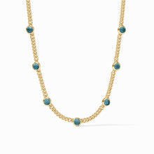 Load image into Gallery viewer, Dolce Delicate Station Necklace, Iridescent Montana Blue
