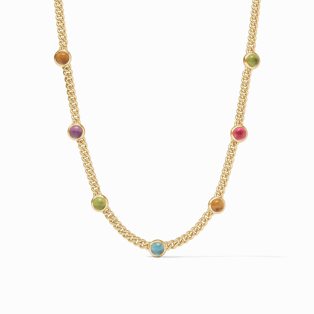 Dolce Delicate Station Necklace, Iridescent Multi-Stone