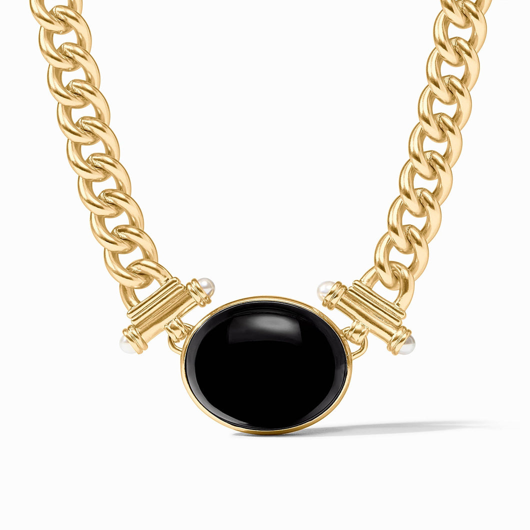Dolce Statement Necklace, Obsidian Black