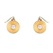 Load image into Gallery viewer, Salamander Cabochon Pearl and Gold Necklace &amp; Earrings, SET
