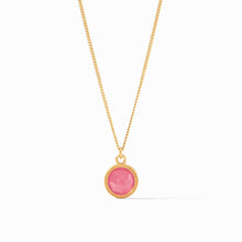 Load image into Gallery viewer, Fleur-de-Lis Solitaire Necklace, Iridescent Peony Pink

