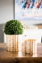 Load image into Gallery viewer, Gracie Brooklyn Round Cachepot Planter, Gold | 6&quot;
