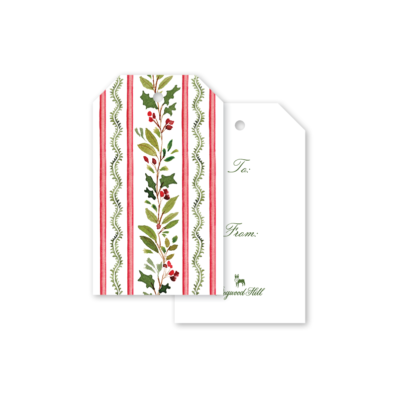 Holly Vine Gift Tags, Set of 8