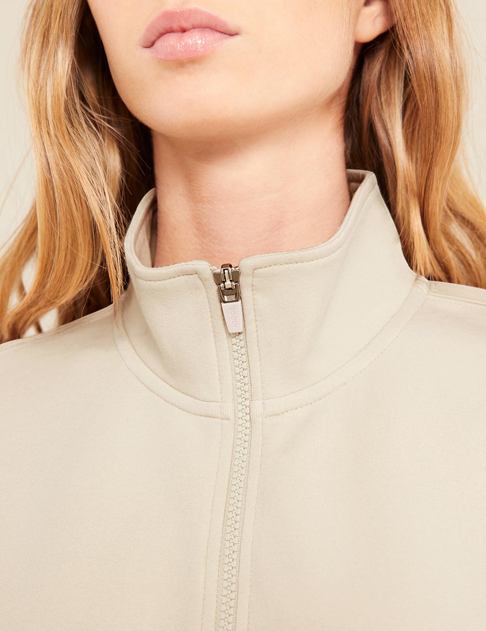 Unisex Quarter Zip Sweater, Sand