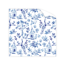 Load image into Gallery viewer, Blue Toile Wrapping Paper Roll
