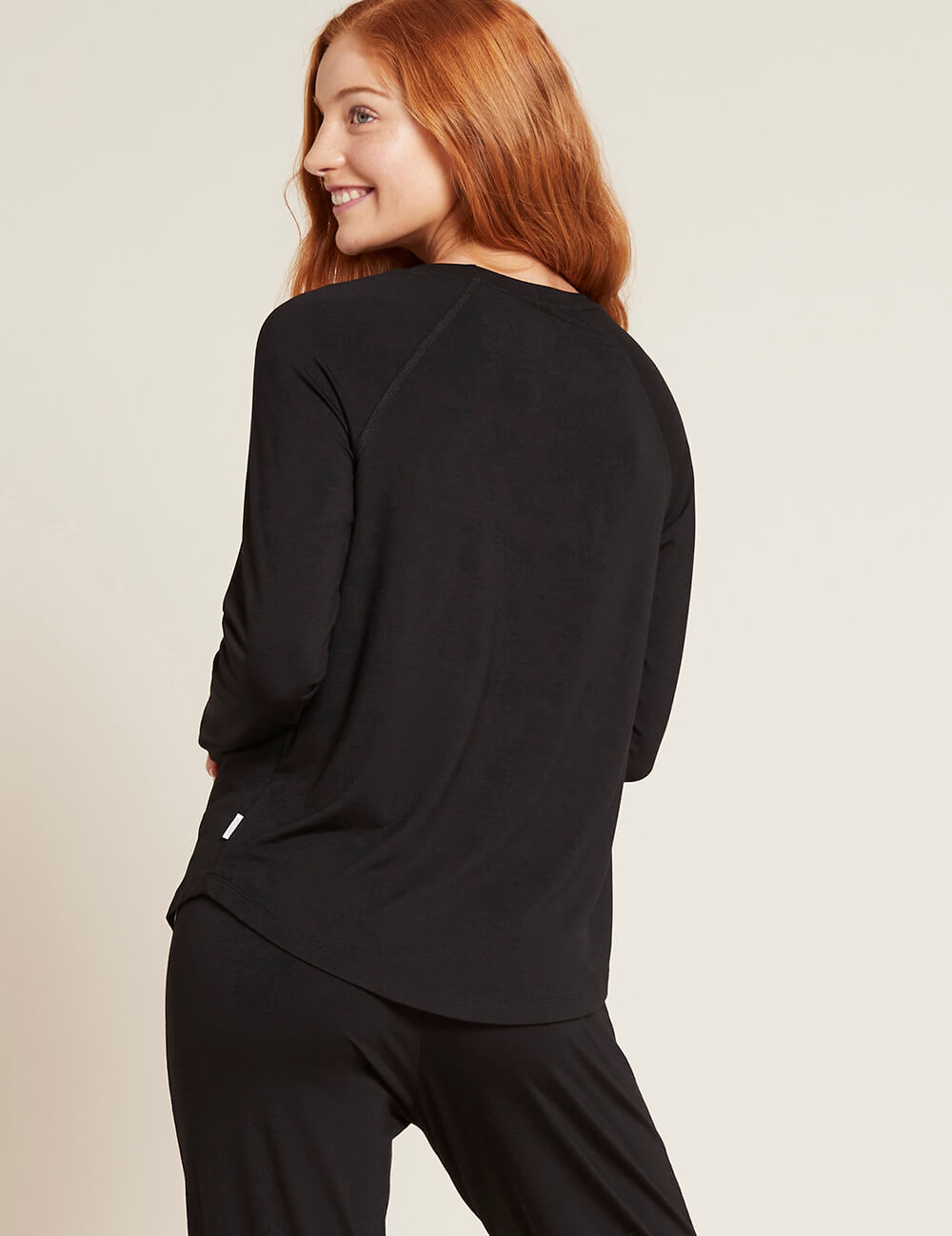 Goodnight Raglan Sleep Top, Black