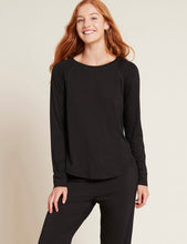 Load image into Gallery viewer, Goodnight Raglan Sleep Top, Black
