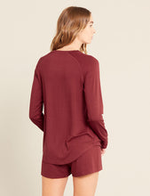 Load image into Gallery viewer, Goodnight Raglan Sleep Top, Ruby
