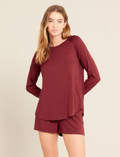 Load image into Gallery viewer, Goodnight Raglan Sleep Top, Ruby
